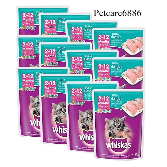 Pate Mèo con, mèo lớn Whiskas 80g thức ăn dinh dưỡng cho mèo