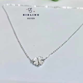 Dây chuyền Bạc nữ S925 mặt Cỏ bốn lá may mắn