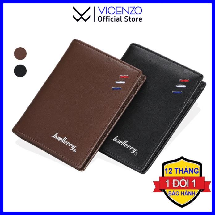 Ví da nam cao cấp Baellerry, Bóp ví da nam thời trang đựng tiền có bảo hành - VN12 Xịn