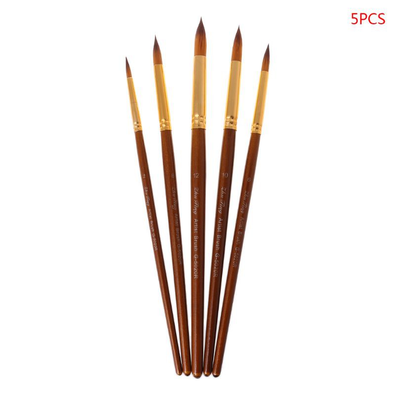 Set 5 Cọ Vẽ Màu Nước Chuyên Dụng Chất Lượng Cao
