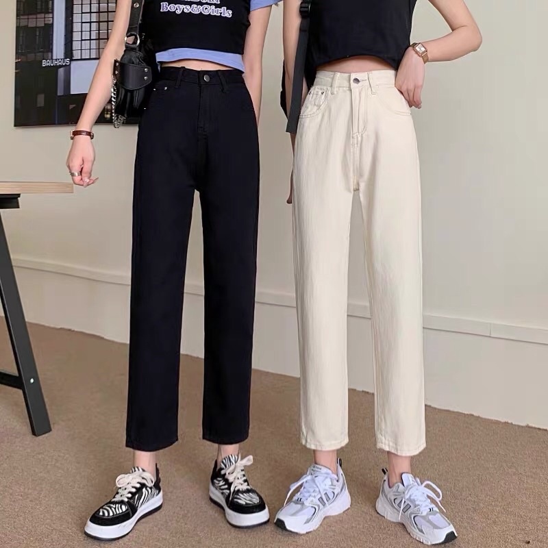 Quần Jeans Trắng ống đứng trẻ trung, chất siêu đẹp hàng Quảng Châu - Nàng Closet