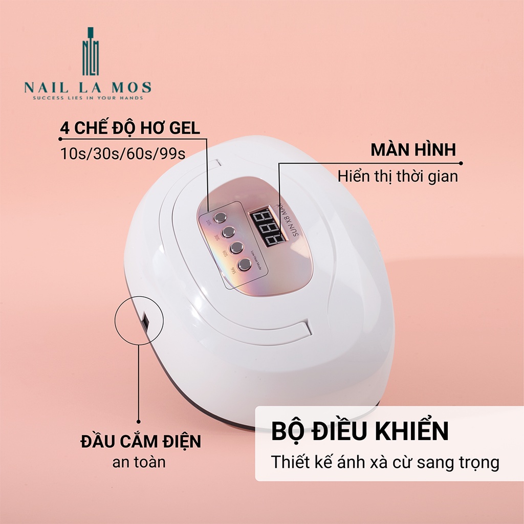 Máy hơ gel Sun X8 Max 150W 57 bóng - hàng chính hãng bảo hành 6 tháng