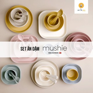 SET DỤNG CỤ ĂN DẶM MUSHIE 5 MÓN (bát, đĩa, cốc, thìa, dĩa)