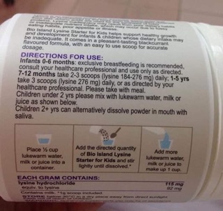 Bột lysine tăng chiều cao