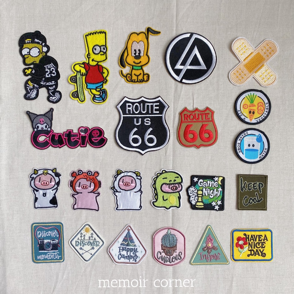 Patch ủi / Sticker vải thêu CỠ TO - loại dán, ủi, khâu