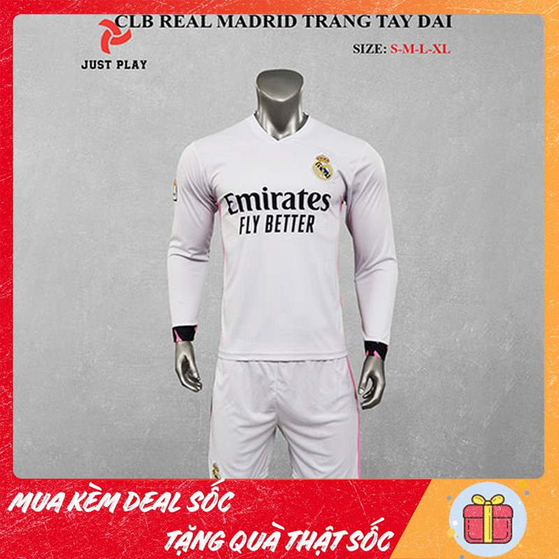 Áo bóng đá Real - Đồ đá banh Real Madrid - Áo đá bóng thun lạnh cao cấp, thấm hút, thoáng mát, bền màu