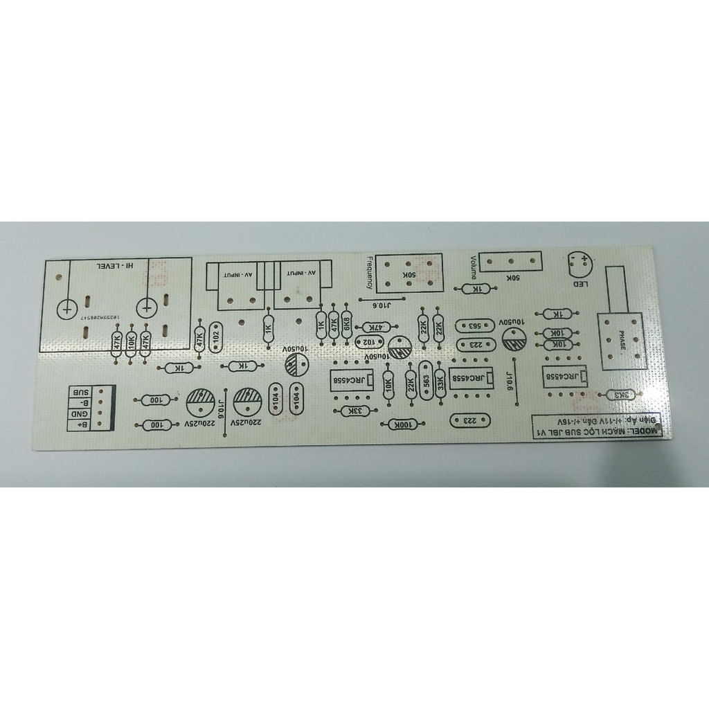 PCB Mạch Lọc Sub JBL 3 IC 4558 Lọc Sub Rất Sạch - 1 Cái