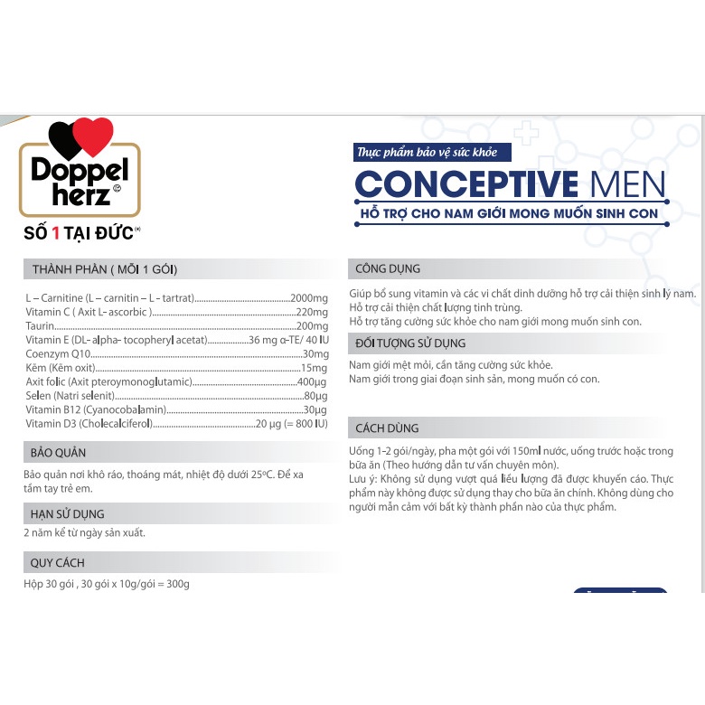 Combo Hỗ Trợ Buồng Trứng Đa Nang - Comceptive Women, Conceptive Men, Bổ Trứng, 1H LH Tana, Bổ Tinh Trùng, Tăng Thụ Thai