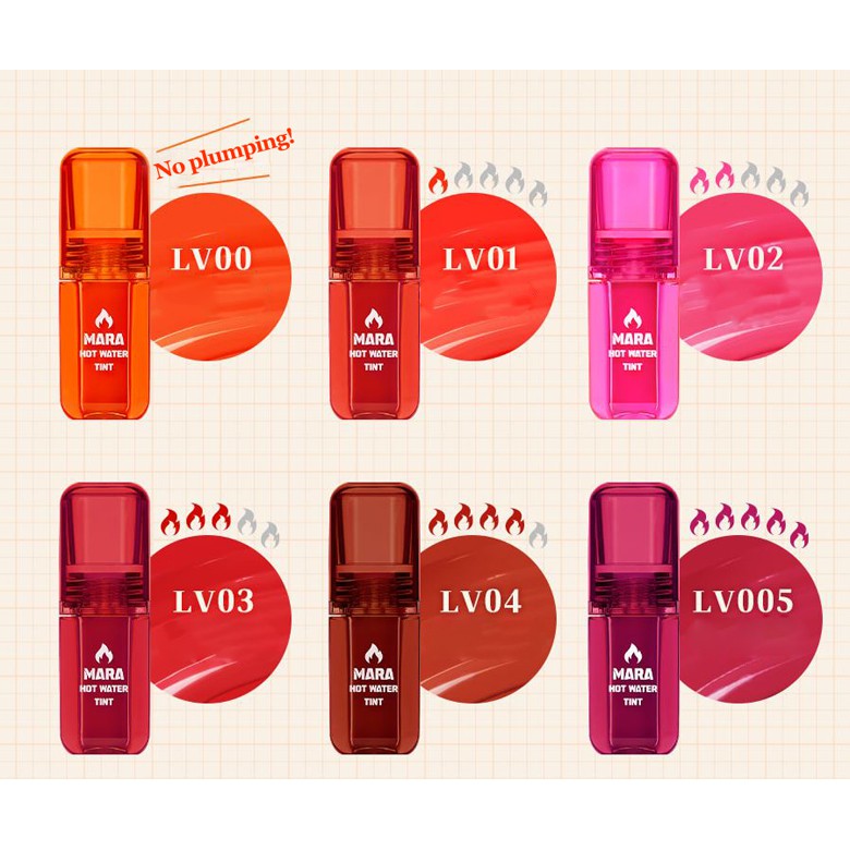 { LV01 - LV05 } Son tint lì BLACK ROUGE Mara Hot Water Tint | BigBuy360 - bigbuy360.vn