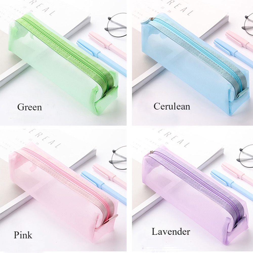 Hộp bút dây kéo nhiều màu sắc tự chọn xinh xắn