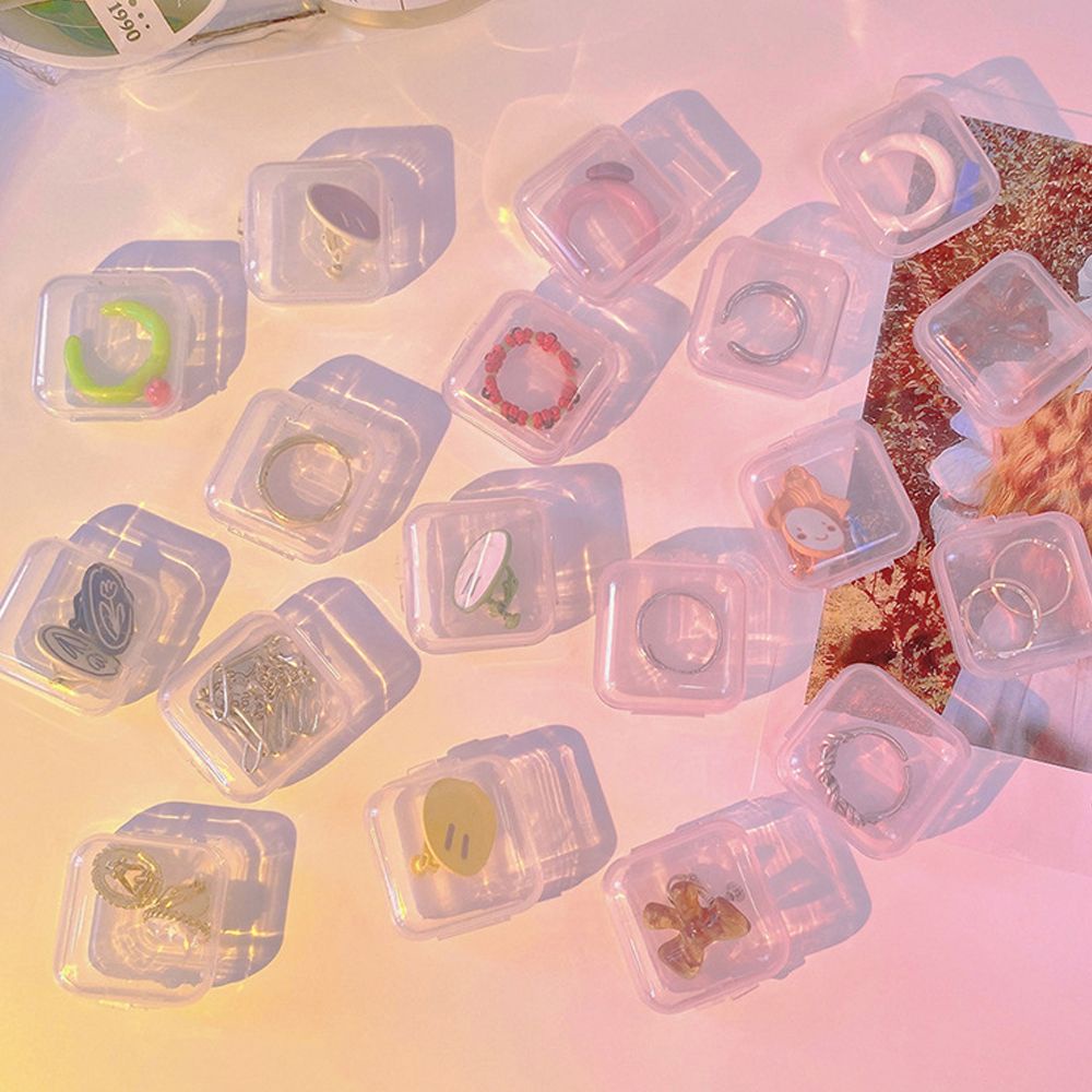 Set 5 hộp đựng trang sức trong suốt thiết kế nhỏ gọn tiện dụng