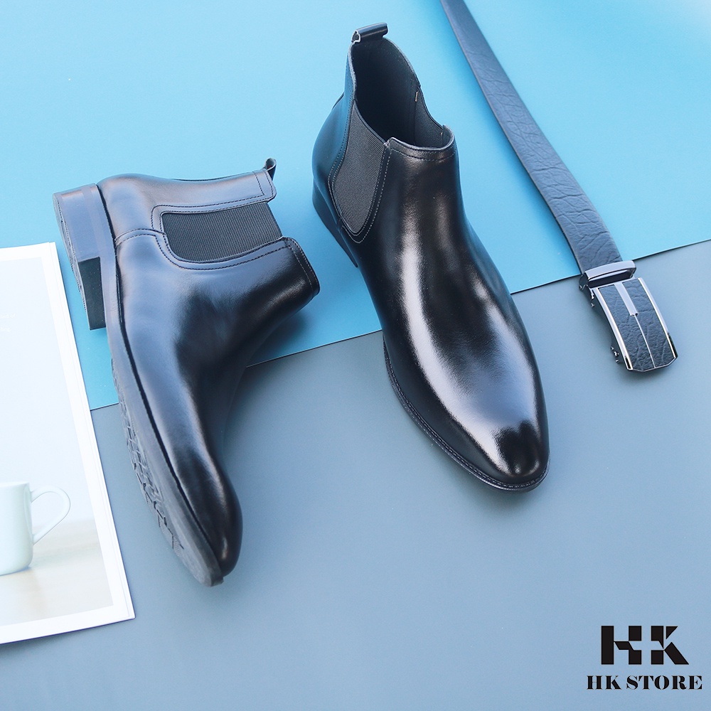 Giày CHELSEA BOOTS da bò thật 👑 HK.STORE 👑 Hàng cao cấp da bò thật 100% hot trend 2021 da mềm lót êm đi cực thoải mái.