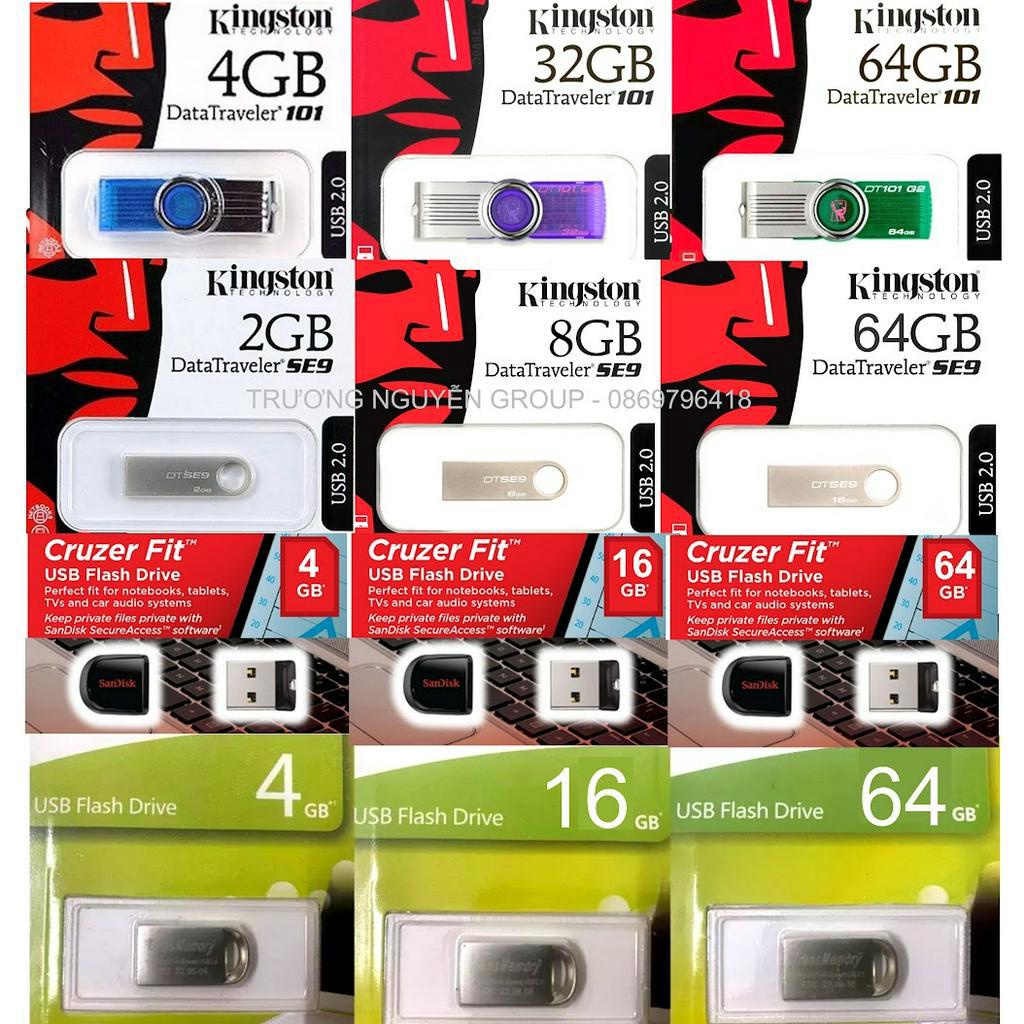 Usb Kingston Bảo hành 5 năm 128g 64gb 32gb 16gb 8gb 4gb 2gb nhỏ gọn Dtse9 Dt101 Cz33 U202 | BigBuy360 - bigbuy360.vn