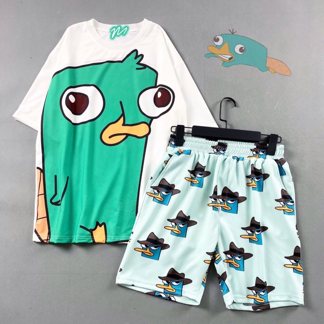 Áo Unisex Tay Lở 3D Vịt Pery Ảnh Thật