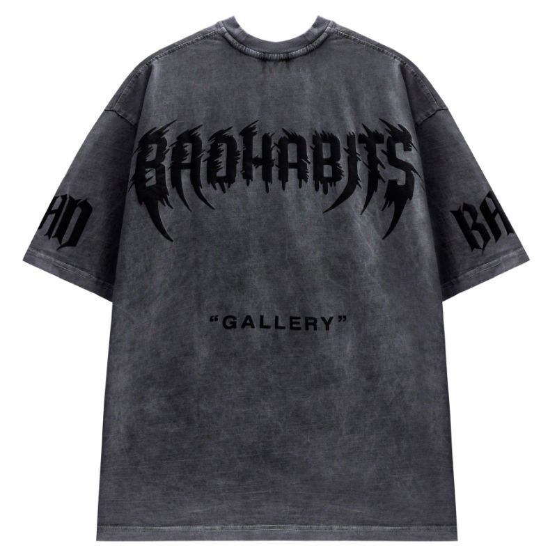Áo phông BAD HABITS LABEL WASH