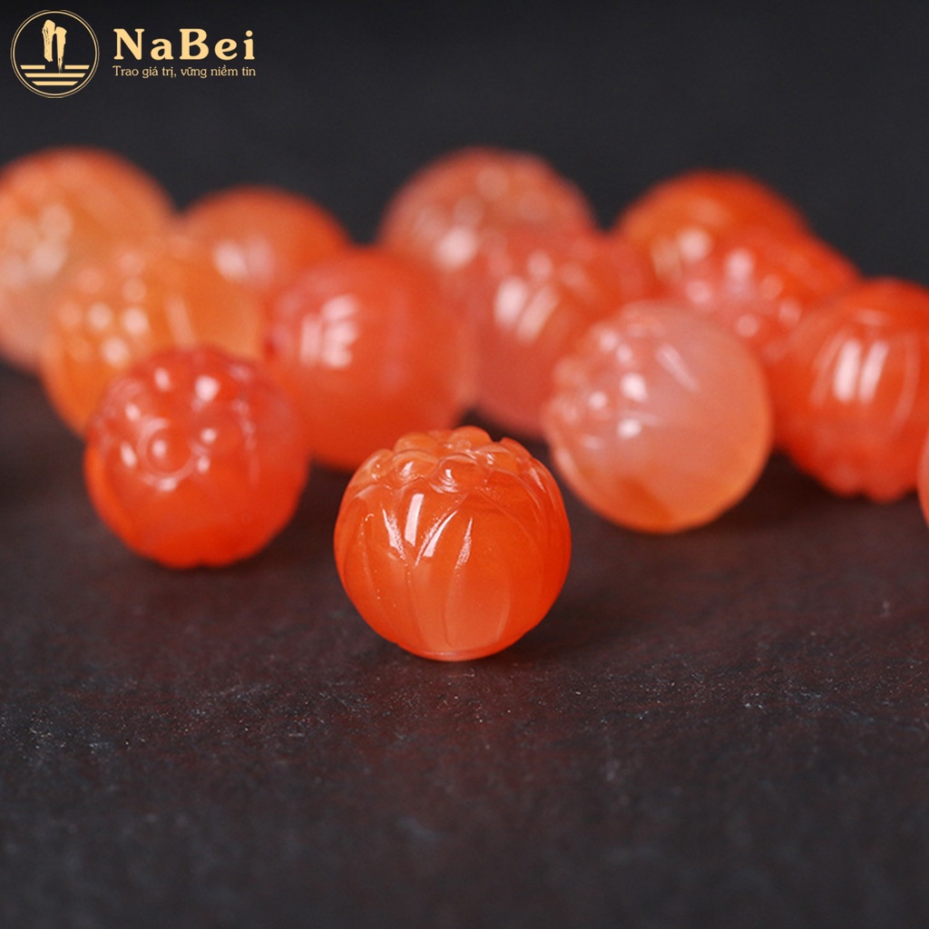 Charm Đá Mã Não Nam Hồng Tự Nhiên Phù Hợp Cho Nam Nữ Mệnh Hỏa, Thổ NB286 - Phong Thủy NaBei Store