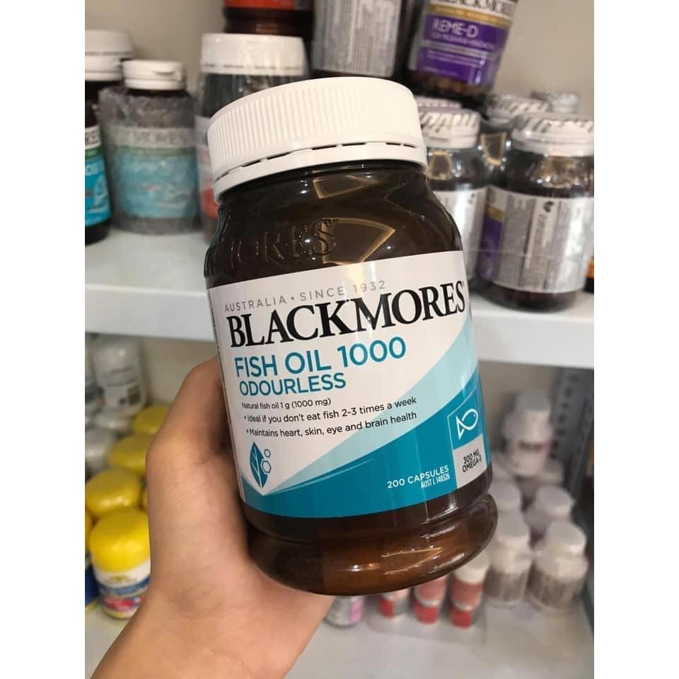 Dầu cá khử mùi Blackmores Odourless Fish Oil 1000mg 200 Viên