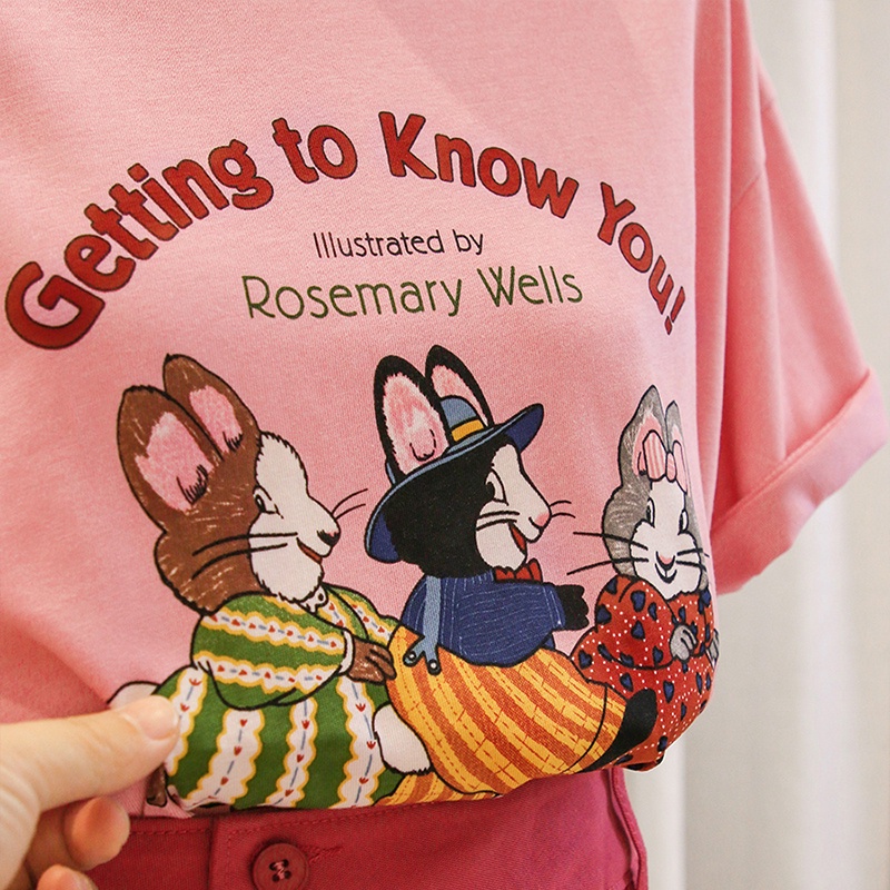 NRVP Áo thun cotton tay ngắn cổ tròn phong cách Hàn Quốc thời trang mùa hè dành cho nữ