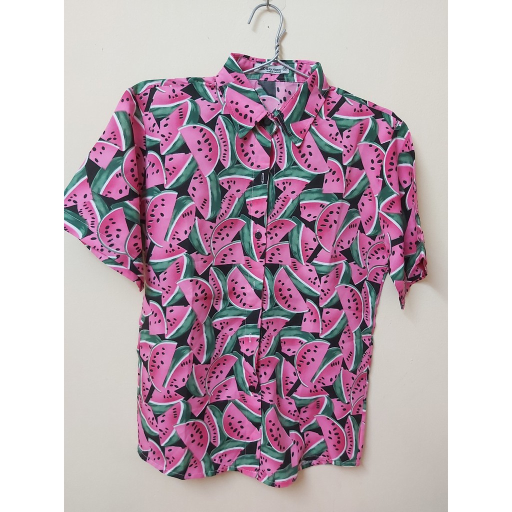 Áo sơ mi dưa hấu hồng MASAN26062010