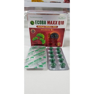 Ginkgo Biloba 360 - HOẠT HUYẾT DƯỠNG NÃO Ecoba Maxx Q10 VIÊN NANG BỔ NÃO, tăng cường trí nhớ