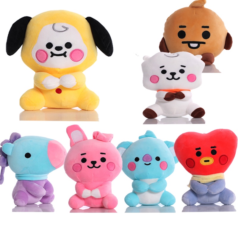 Thú Nhồi Bông Hoạt Hình Bt21 Tata Cooky Chimmy Koya Shooky Mang Rj 18-24cm
