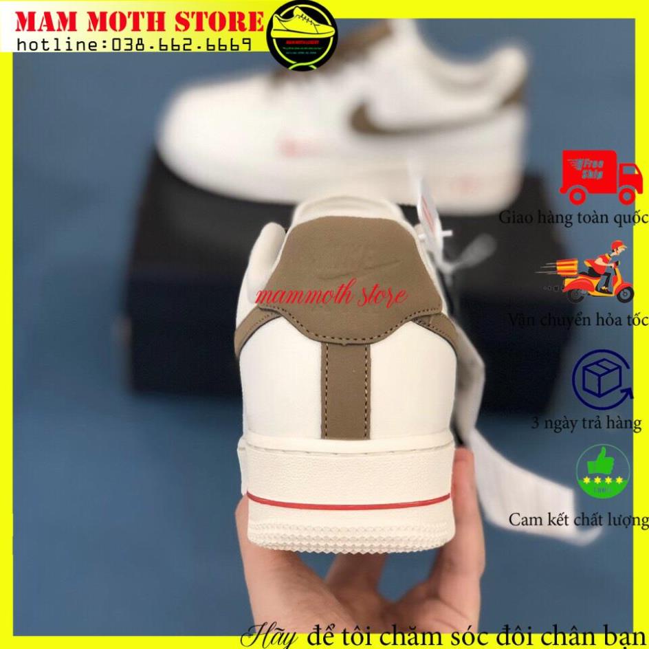 Giày af1,sneaker af1 vạch nâu bản trung hang 11 cao cấp full phụ kiện