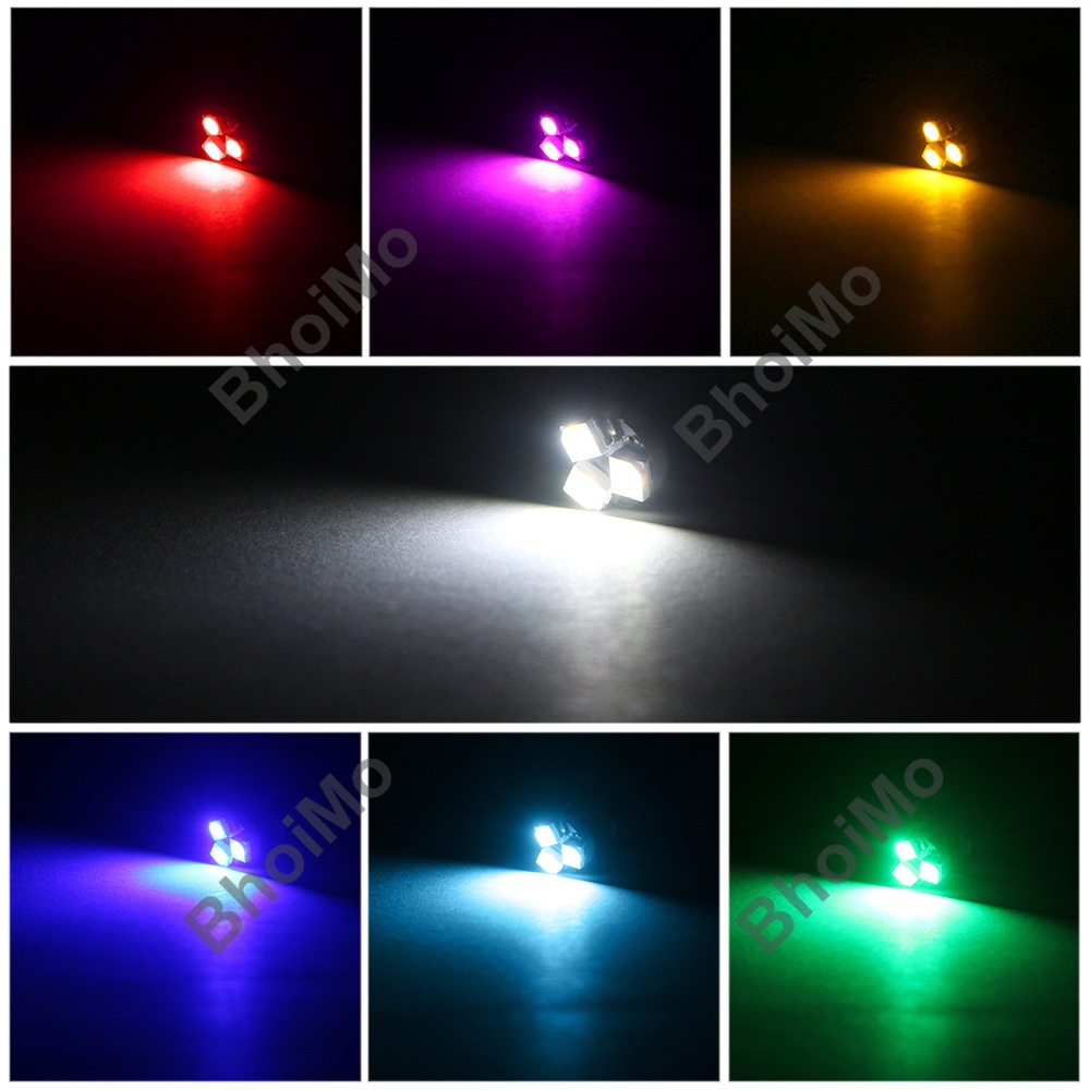 Bóng đèn LED T5 W3W 3SMD 1210 17 73 74 2721 ánh sáng trắng cho bảng đồng hồ xe hơi