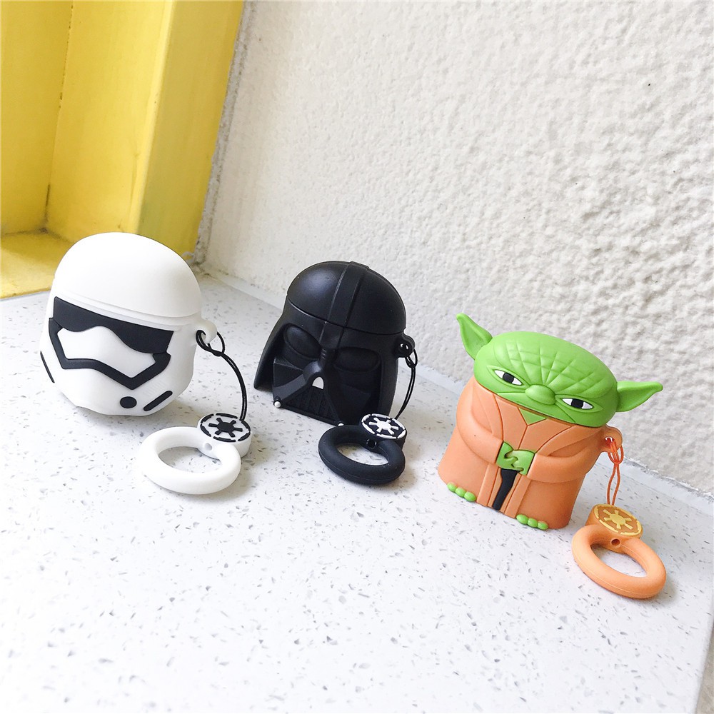 Vỏ Bảo Vệ Hộp Đựng Tai Nghe Airpods 1 / 2 Hình Chiến Binh Samurai Trong Star Wars Ốp