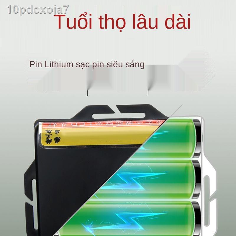 ♧๑☋Đèn pha mạnh P100 có thể sạc lại pin gắn trên đầu siêu sáng dẫn tầm xa thoát vị của thợ mỏ ngoài trời