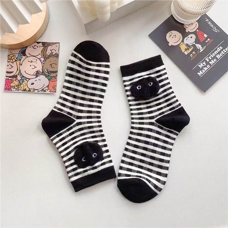 Tất vớ cổ cao nữ họa tiết hoạt hình dễ thương, set 3 đôi tất vớ nữ cực xinh - Sope Shop