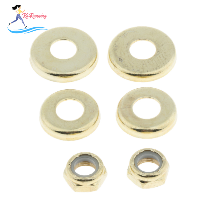 [whweight]4pcs Replacement Skateboard Truck Bushings Washers Cup Gasket With Nuts Hardware