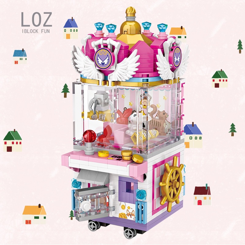 Đồ chơi lắp ráp building blocks LOZ mô hình động cơ-Pirate ship-ferris wheel-Rotating the plane-merry-goround-Doll