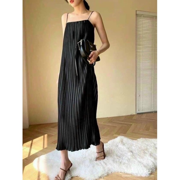 Đầm Maxi Dập Ly Kèm Dây Cột BigSize 55-85Kg [Hình Thật Chính Chủ]