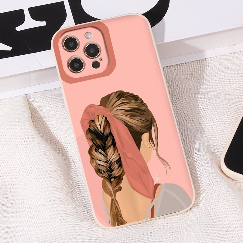 Ốp lưng iPhone ốp lưng cô gái cột tóc từ iP 6 đến 13 promax