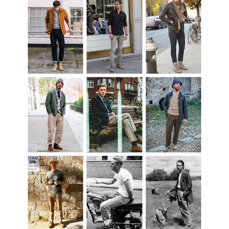 Giày bốt da MADEN thời trang cổ điển phong cách Anh quốc cho nam