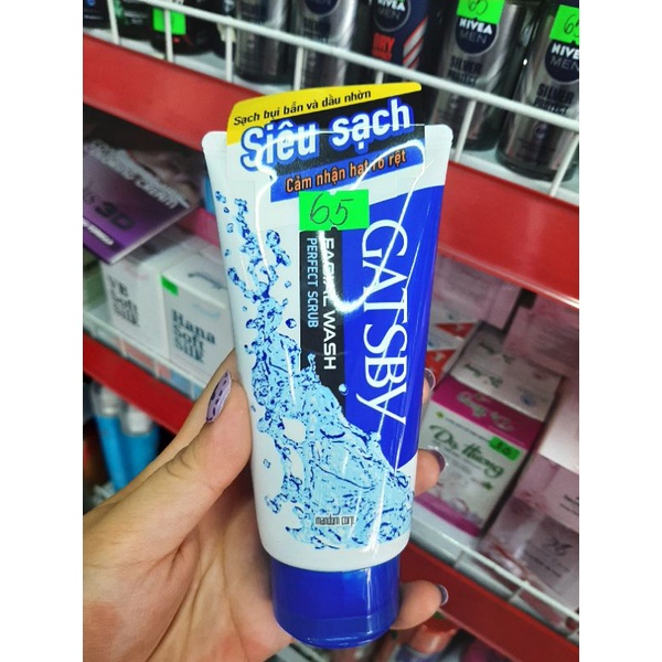 Sữa rửa mặt cho nam da khô da dầu mụn đầu đen Gatsby Facial Foam 130g, Sửa rửa mặt chăm sóc da mặt cho nam