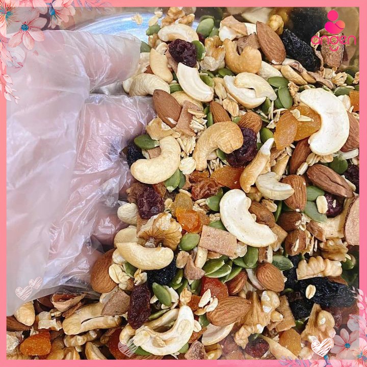 Ngũ Cốc Siêu hạt Granola Mix 10 loại hạt và trái cây khô ( hộp 500gr) | BigBuy360 - bigbuy360.vn