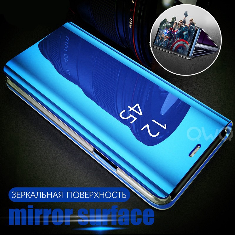 Ốp điện thoại nắp lật tráng gương màn hình cho cho Xiaomi  Redmi  Note 7 / Note 8 pro / redmi 8a  redmi 6 pro