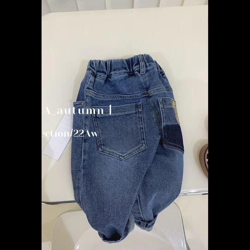 Quần Jean Dài Mềm Mại Co Giãn Phong Cách Hàn Quốc Nhật Bản Nhật Bản Thời Trang Mùa Thu 2022 Cho Bé Trai Và Bé Gái