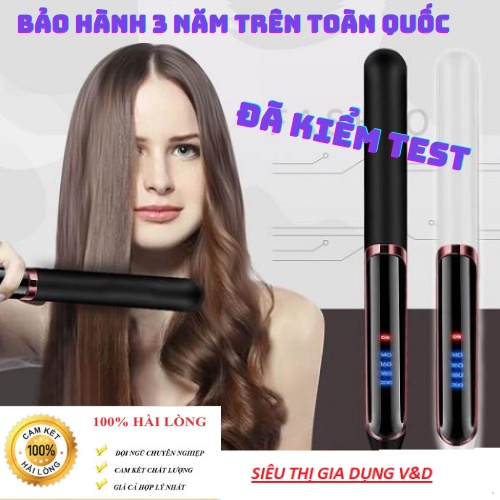 Máy ép duỗi tóc uốn làm kéo xoăn tự động đa năng 3 in 1 bảo hành 24 tháng
