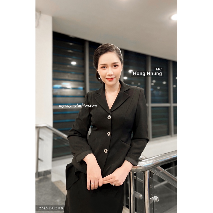 Áo Vest Nữ MY WAY Dáng Basic Màu Đen Sang Trọng 2MVB0208