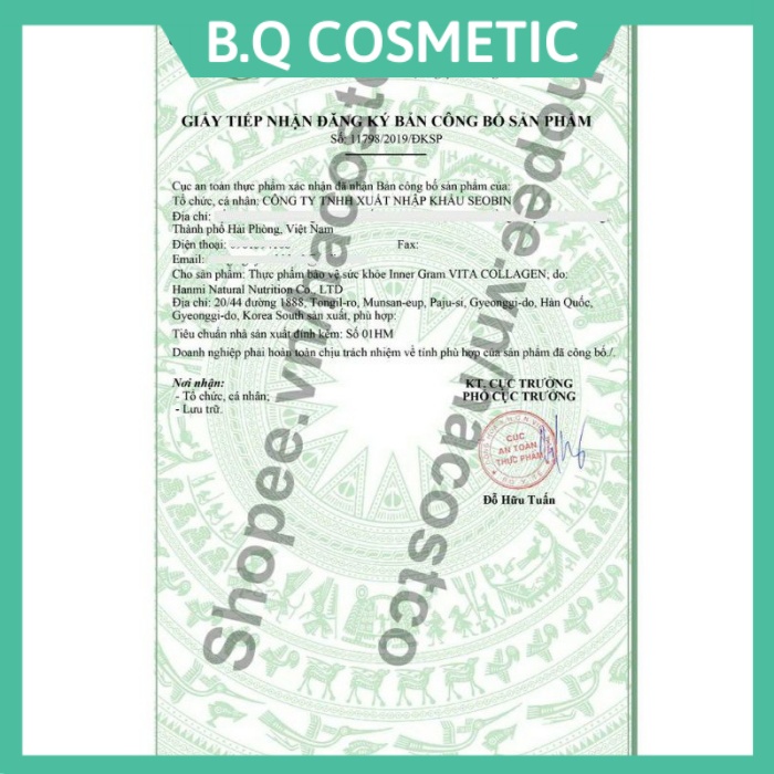 Viên uống trắng da cấp nước Inner Gram Vita