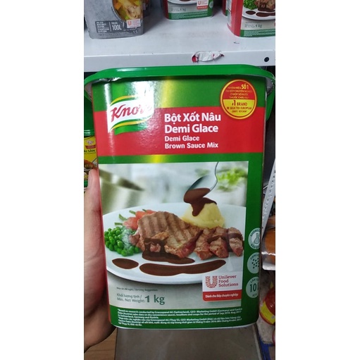 Bột Xốt Nâu Demi Glace Hộp 1kg/ Demi Glace Sauce Knorr chia túi zip 100g ,500g