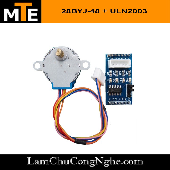 Mạch điều khiển và động cơ bước 28BYJ-48 từ 5-12V ULN2003 chip dán