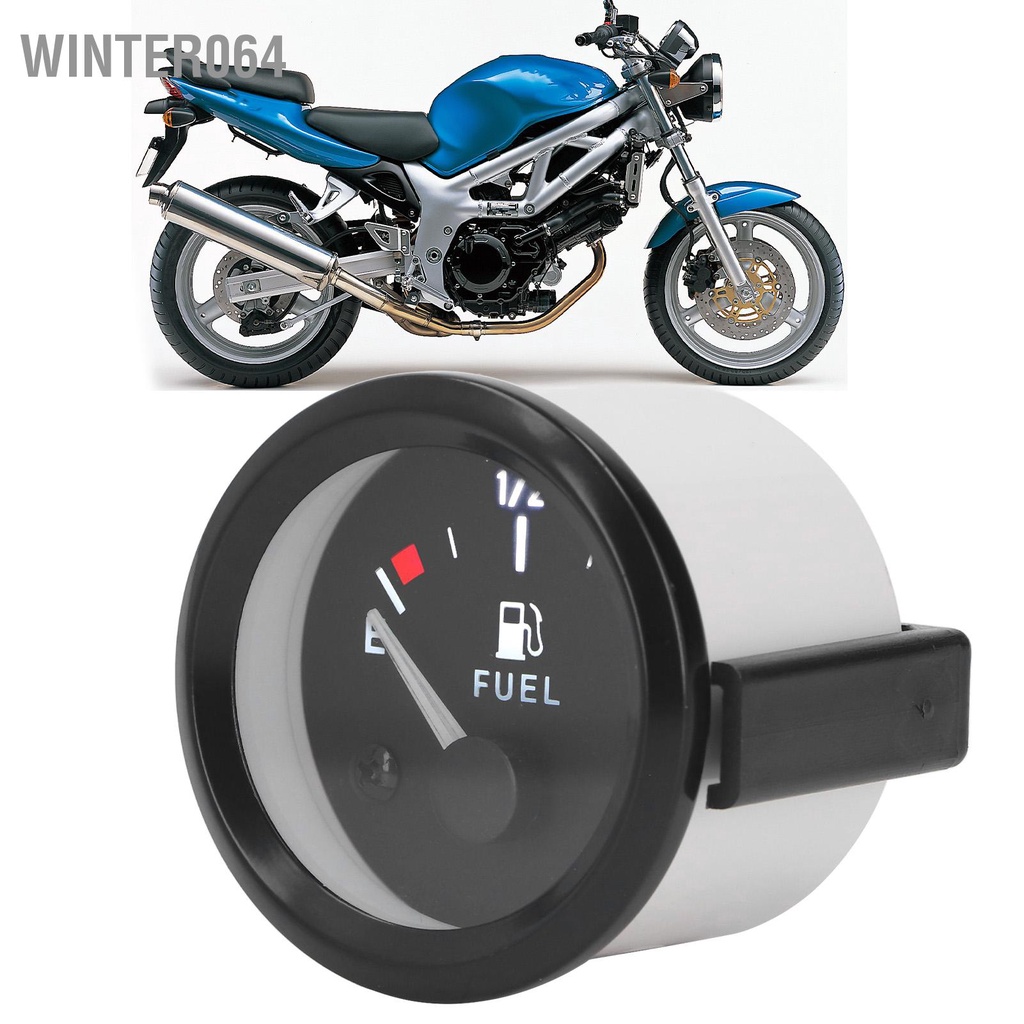 2in Đồng hồ đo mức nhiên liệu bình xăng xe máy với đèn nền LED cho các kiểu sửa đổi Winter064