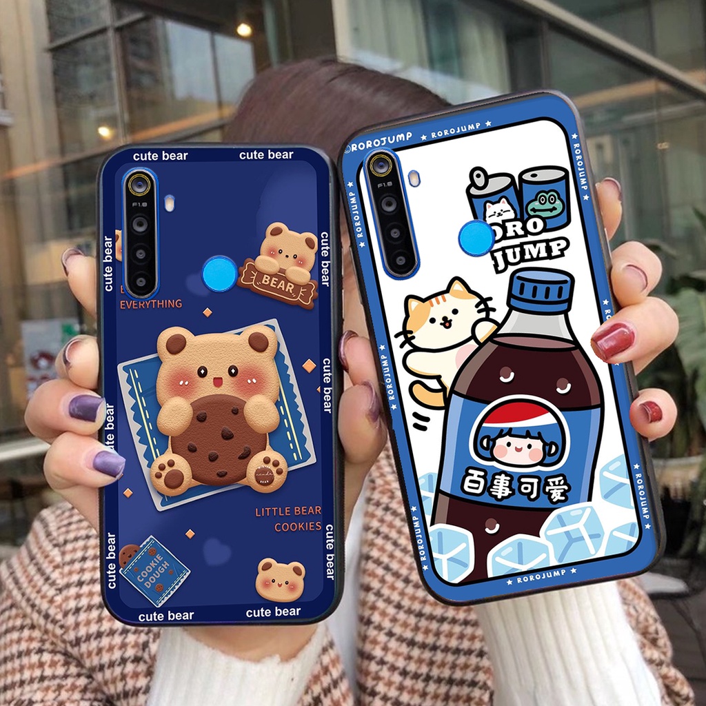 Ốp lưng Realme 5 / 5 PRO / C3 / 6i in hình 3D GẤU cute be@r, soda, happy day cực hot ,thời thượng
