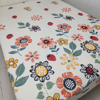 Vải may chăn ga áo gối,gối ôm khổ 2m35 hình hoa hướng dương