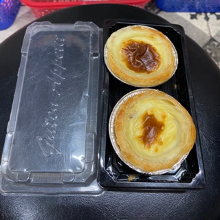 96 cái S01 hộp nhựa đựng 2 bánh tart trứng hoặc tart hoa quả