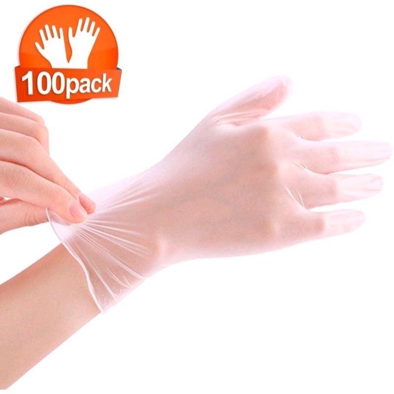 Sỉ 1 hộp găng tay không bột (100 cái) VINYL hàng chính hãng