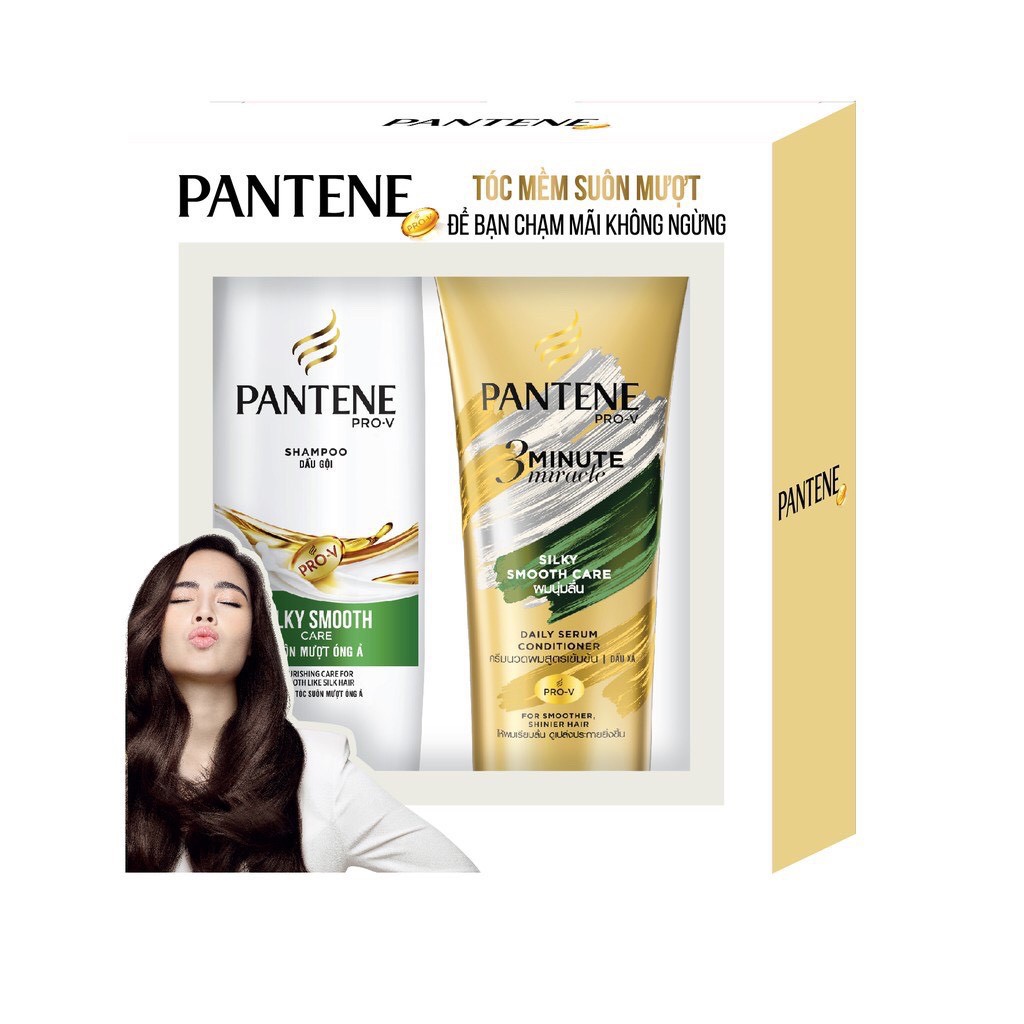 Bộ đôi Pantene Dầu gội 300ml + Kem xả 3 phút diệu kỳ 150ml